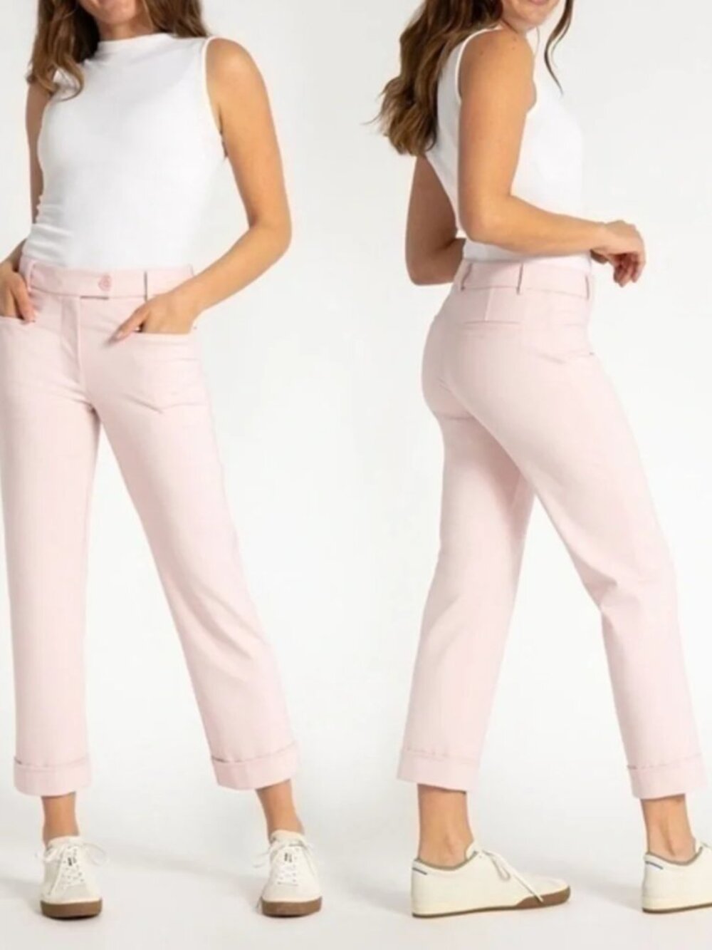New Betabrand Pink Lemonade Crop Lite Dress Pant Yoga Pants XXLarge